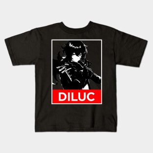 Diluc Genshin Impact 2 Kids T-Shirt